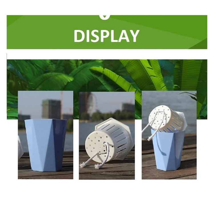Vaso di fiori pigro automatico a forma di diamante che assorbe l'acqua Vaso di plastica per piante verdi, 12cm x 14cm
