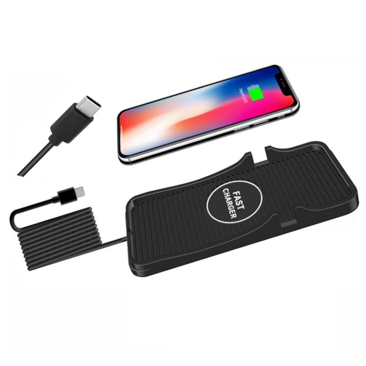 Base in silicone di ricarica wireless per auto da 15 W per telefoni Apple Android, TYPE-C Interface