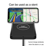 Base in silicone di ricarica wireless per auto da 15 W per telefoni Apple Android, TYPE-C Interface