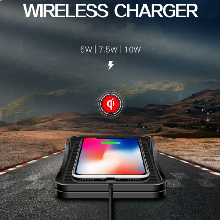 Base in silicone di ricarica wireless per auto da 15 W per telefoni Apple Android, TYPE-C Interface