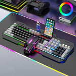 Kit tastiera e mouse K-Snake Mechanical Feel Tastiera per computer con 104 tasti cablati USB, Keyboard+Mouse (Black Gray), Keyboard+Mouse (White Blue), Keyboard+Mouse (White), Keyboard+Mouse (Black), Single Keyboard (White), Single Keyboard (Black)