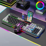 Kit tastiera e mouse K-Snake Mechanical Feel Tastiera per computer con 104 tasti cablati USB, Keyboard+Mouse (Black Gray), Keyboard+Mouse (White Blue), Keyboard+Mouse (White), Keyboard+Mouse (Black), Single Keyboard (White), Single Keyboard (Black)