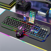 Kit tastiera e mouse K-Snake Mechanical Feel Tastiera per computer con 104 tasti cablati USB, Keyboard+Mouse (Black Gray), Keyboard+Mouse (White Blue), Keyboard+Mouse (White), Keyboard+Mouse (Black), Single Keyboard (White), Single Keyboard (Black)