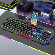 Kit tastiera e mouse K-Snake Mechanical Feel Tastiera per computer con 104 tasti cablati USB, Keyboard+Mouse (Black Gray), Keyboard+Mouse (White Blue), Keyboard+Mouse (White), Keyboard+Mouse (Black), Single Keyboard (White), Single Keyboard (Black)