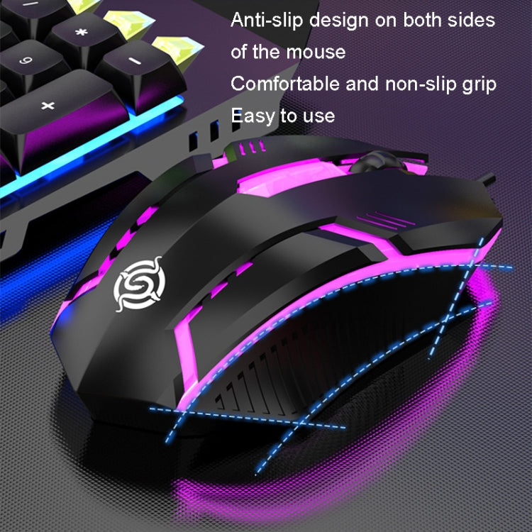 Kit tastiera e mouse K-Snake Mechanical Feel Tastiera per computer con 104 tasti cablati USB, Keyboard+Mouse (Black Gray), Keyboard+Mouse (White Blue), Keyboard+Mouse (White), Keyboard+Mouse (Black), Single Keyboard (White), Single Keyboard (Black)