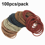 100 pz/borsa Accessori per capelli elastici Anello per capelli in nylon Corda per capelli Elastico per capelli