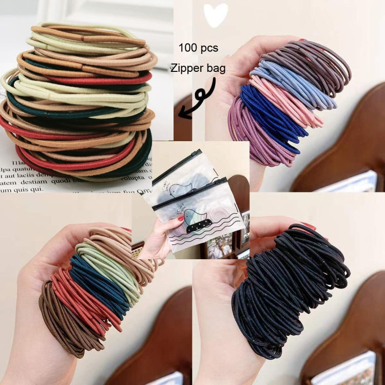 100 pz/borsa Accessori per capelli elastici Anello per capelli in nylon Corda per capelli Elastico per capelli