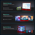 EMODERN 14.1-Inch Android 15 Portable Smart TV Supports Voice Remote Control, US Plug, EU Plug