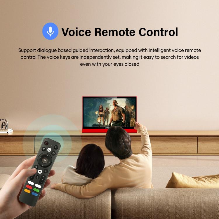 EMODERN 14.1-Inch Android 15 Portable Smart TV Supports Voice Remote Control, US Plug, EU Plug
