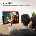 EMODERN 14.1-Inch Android 15 Portable Smart TV Supports Voice Remote Control, US Plug, EU Plug