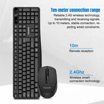 K-Snake WK800 Set tastiera mouse wireless 2.4G Computer da tavolo Notebook Business Office House Use, White, Black
