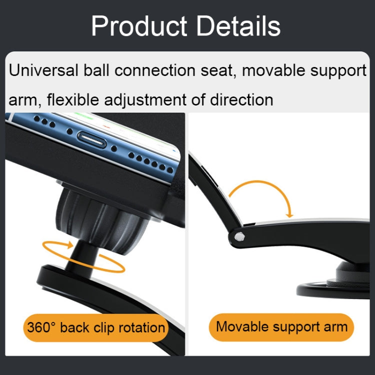 Supporto per cellulare da cruscotto con ventosa per auto con supporto per auto girevole pieghevole e parasole, Joint Model, Hose Model