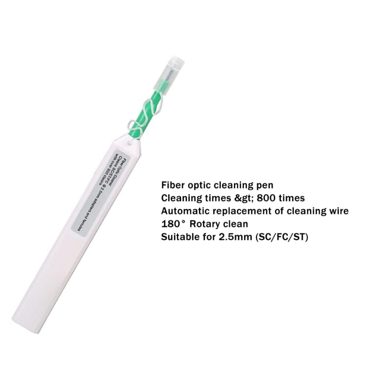Kit di strumenti per la pulizia della fibra ottica 10 in 1 Penna per la pulizia della fibra da 1,25/2,5 mm, Optical Fiber Cleaning Tool Kit