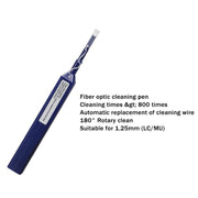 Kit di strumenti per la pulizia della fibra ottica 10 in 1 Penna per la pulizia della fibra da 1,25/2,5 mm, Optical Fiber Cleaning Tool Kit