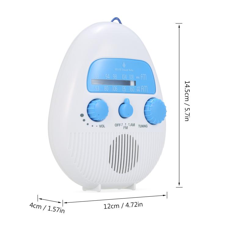 Portable Waterproof FM Radio With Hanging Rope For Bathroom, SY-900