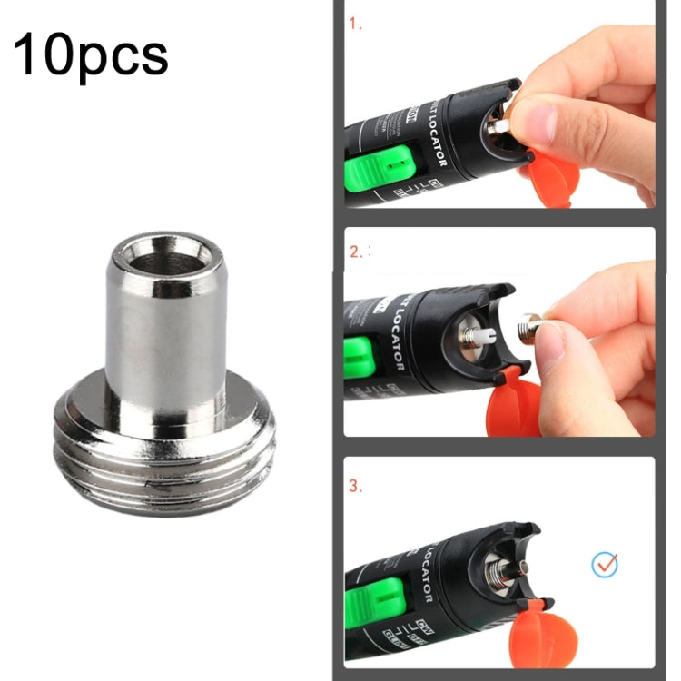 Parti di ricambio per localizzatore visivo di guasti in fibra ottica, 10pcs Metal Head Connector, 10pcs 5mm Ceramic Core, 10pcs 7mm Ceramic Core