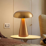 Lampada da tavolo per bar/ristorante, lampada da comodino per creare atmosfera, ricaricabile, a forma di fungo, luce notturna dimmerabile