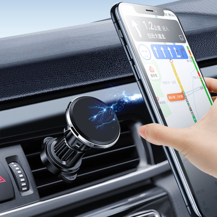 Supporto per cellulare con presa d'aria magnetica girevole per auto in lega di alluminio