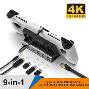 Per ASUS ROG Ally 100W PD ricarica console di gioco supporto docking station USB 3.0 multifunzionale, 5 -in -1, 6 -in -1, 9 -in -1, 10 -in- 1