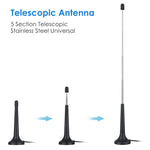 Antenna radio estesa con base magnetica e connettore F