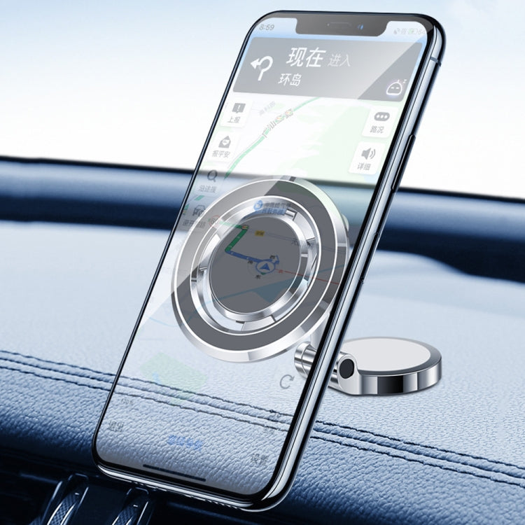 Supporto per cellulare universale pieghevole per navigazione magnetica da cruscotto, Y82 Black, Y82 Silver