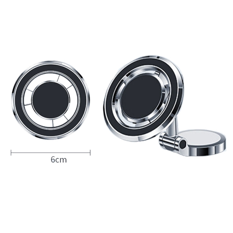 Supporto per cellulare universale pieghevole per navigazione magnetica da cruscotto, Y82 Black, Y82 Silver