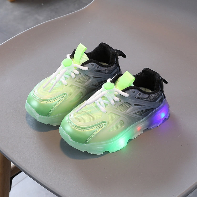 WISDOMFROG Scarpe da ginnastica per ragazze LED illuminate per ragazzi Scarpe in maglia sfumata Calzature per bambini, 21, 22, 23, 24, 25, 26, 27, 28
