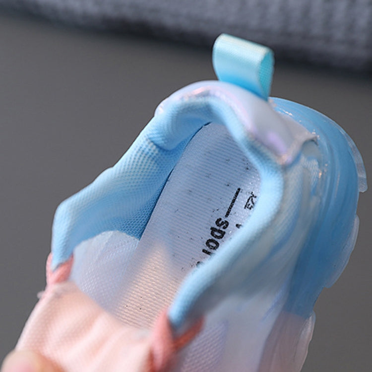 WISDOMFROG Scarpe da ginnastica per ragazze LED illuminate per ragazzi Scarpe in maglia sfumata Calzature per bambini, 29