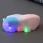 WISDOMFROG Scarpe da ginnastica per ragazze LED illuminate per ragazzi Scarpe in maglia sfumata Calzature per bambini, 29