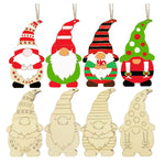 Albero di Natale Dipinto fai da te Decorazioni pendenti in legno con elfi nani, 4pcs/set, 8pcs/set, 12pcs/set, 32pcs/set