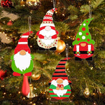 Albero di Natale Dipinto fai da te Decorazioni pendenti in legno con elfi nani, 4pcs/set, 8pcs/set, 12pcs/set, 32pcs/set