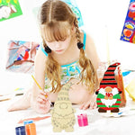 Albero di Natale Dipinto fai da te Decorazioni pendenti in legno con elfi nani, 4pcs/set, 8pcs/set, 12pcs/set, 32pcs/set