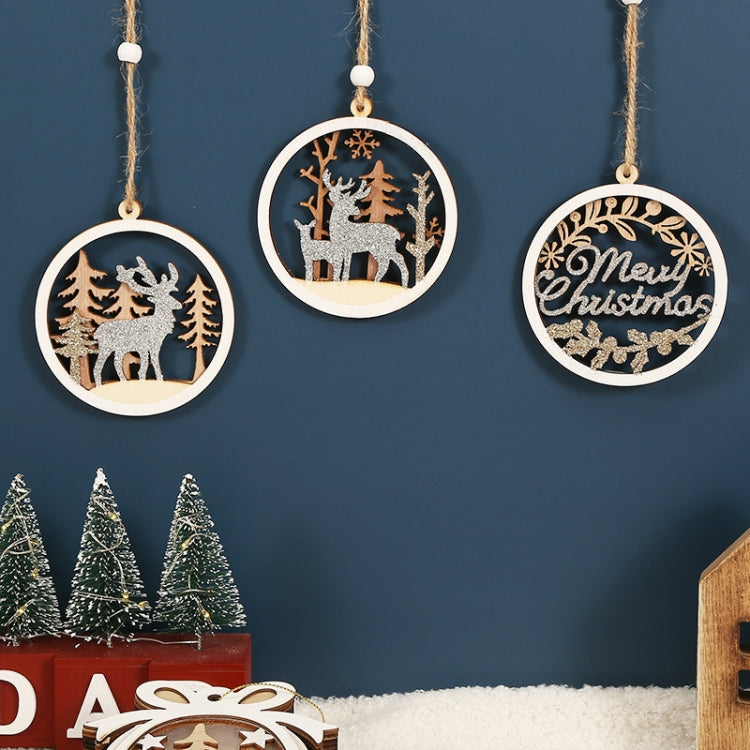 Ciondoli in legno per decorazioni natalizie