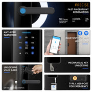 C91 Tuya Smart WiFi Password Serratura elettronica per impronte digitali, C91 Black, C91 Silver, C91 Bronze
