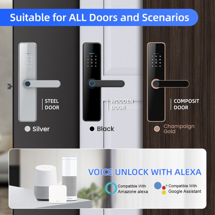 Serratura elettronica smart WiFi C91 con impronta digitale