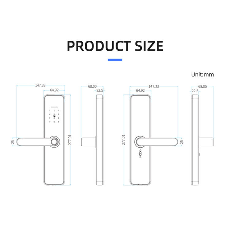 C91 Tuya Smart WiFi Password Serratura elettronica per impronte digitali, C91 Black, C91 Silver, C91 Bronze