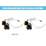 Lente d'ingrandimento ad archetto con luce LED e 21 ingrandimenti