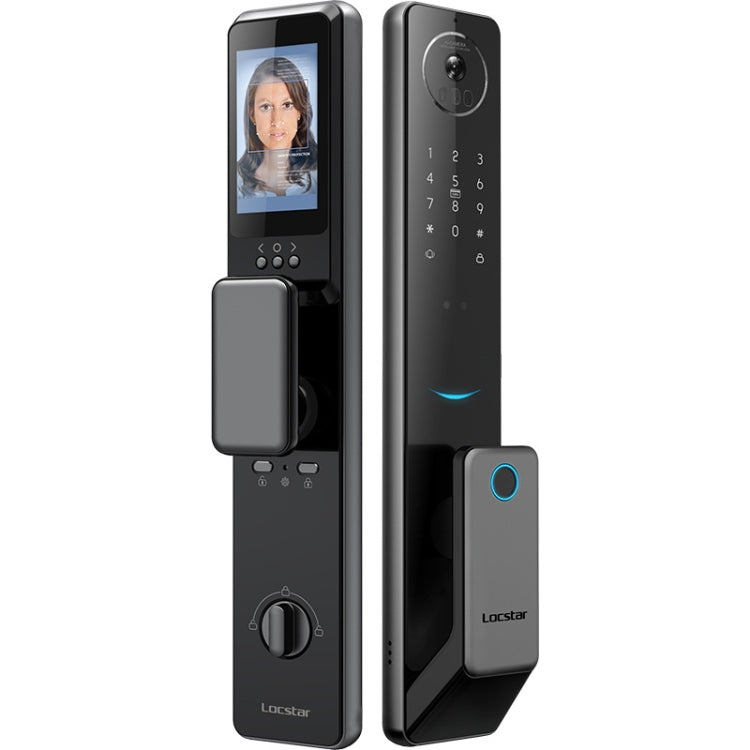 LOCSTAR S61 Riconoscimento facciale 3D completamente automatico Tuya Wifi Blocco intelligente delle impronte digitali Blocco password antifurto, S61 Space Gray, S61 Rose Gold