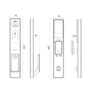 LOCSTAR S61 Riconoscimento facciale 3D completamente automatico Tuya Wifi Blocco intelligente delle impronte digitali Blocco password antifurto, S61 Space Gray, S61 Rose Gold
