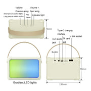 Altoparlante Bluetooth portatile con luci RGB e microfono