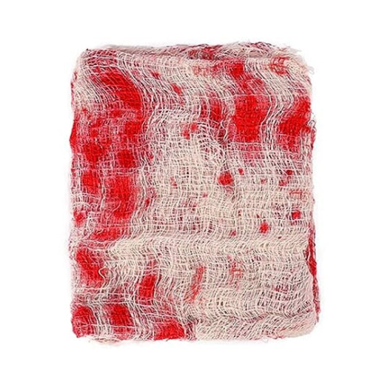 Garza decorativa fai da te in garza di Halloween, 76 x 183 cm, in cotone poliestere, casa stregata, Black Gauze, White Gauze, Beige Blood Stains Beige Blood Stains