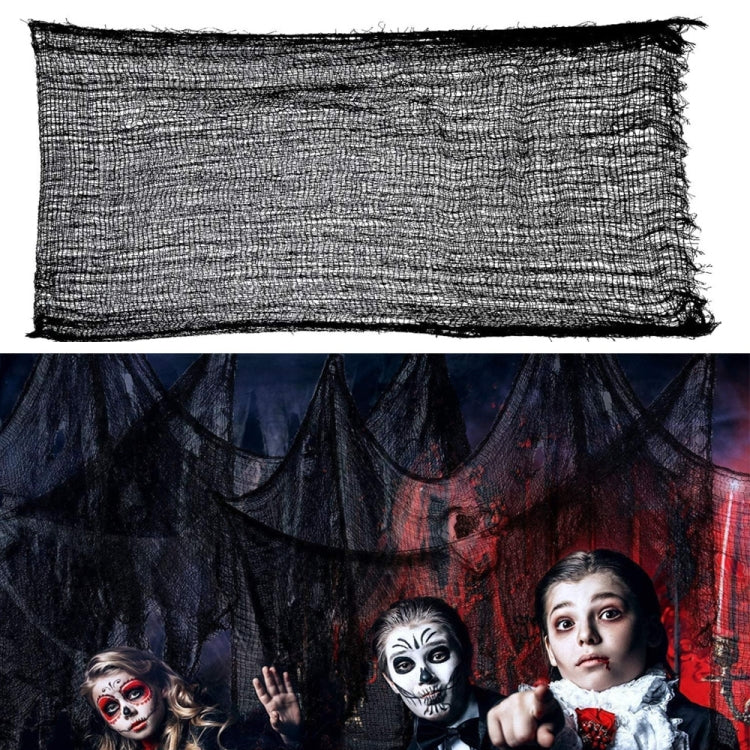 Garza decorativa fai da te in garza di Halloween, 76 x 183 cm, in cotone poliestere, casa stregata, Black Gauze, White Gauze, Beige Blood Stains Beige Blood Stains