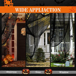 Garza decorativa fai da te in garza di Halloween, 76 x 183 cm, in cotone poliestere, casa stregata, Black Gauze, White Gauze, Beige Blood Stains Beige Blood Stains