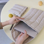 Borsa interna con ricamo in cotone piatto. Custodia protettiva in cotone leggero e spaziale, 9.7-11 inch, 12.9-13.3 inch, 15.6-16 inch