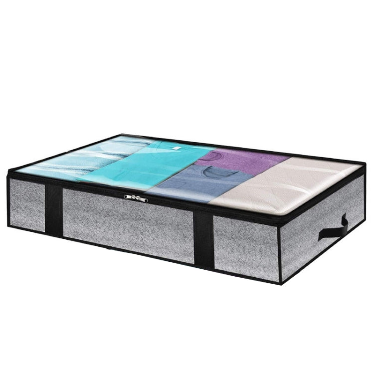 Borsa portaoggetti sottoletto pieghevole in tessuto non tessuto per coperte e coperte 100x50x18 cm, 100x50x18cm(Printing Gray)