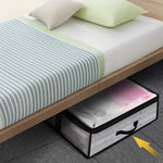 Borsa portaoggetti sottoletto pieghevole in tessuto non tessuto per coperte e coperte 100x50x18 cm, 100x50x18cm(Printing Gray)