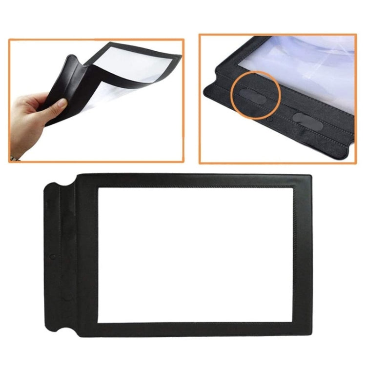 Lente d'ingrandimento A4 3X in PVC morbido portatile