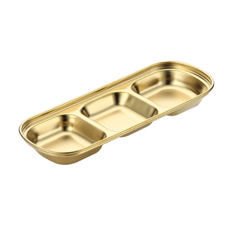 Piatto per salsa quadrato in acciaio inossidabile, piatto per condimento, stoviglie per barbecue, 1 Grid (Silver), 2 Grid (Silver), 3 Grid (Silver), 4 Grid (Silver), 1 Grid (Gold), 2 Grid (Gold), 3 Grid (Gold), 4 Grid (Gold)
