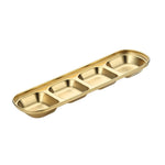 Piatto per salsa quadrato in acciaio inossidabile, piatto per condimento, stoviglie per barbecue, 1 Grid (Silver), 2 Grid (Silver), 3 Grid (Silver), 4 Grid (Silver), 1 Grid (Gold), 2 Grid (Gold), 3 Grid (Gold), 4 Grid (Gold)