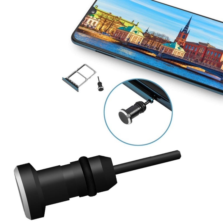 Ago per scheda plug-in per cuffie con tappo antipolvere in metallo universale da 3,5 mm, 3.5mm (Black), 3.5mm (Gold), 3.5mm (Silver)